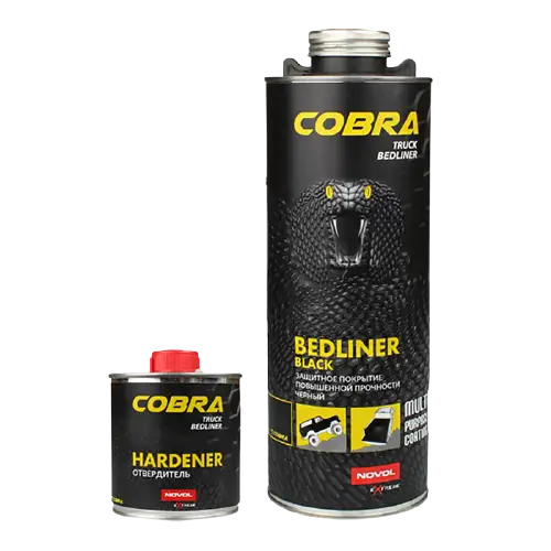 NOVOL COBRA TRUCK BEDLINER Защитное покрытие повышенной прочности, чёрное (комплект) 0,6л+0,2л