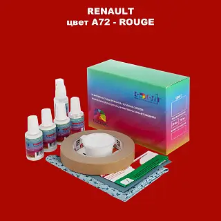 Ремкомплект для ремонта глубоких сколов и царапин RENAULT, цвет A72 - ROUGE