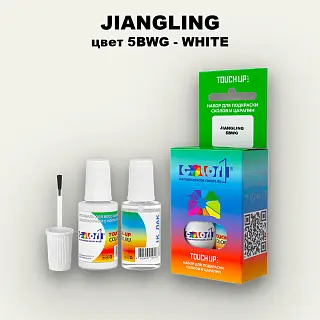 Краска для сколов во флаконе с кисточкой JIANGLING, цвет 5BWG - WHITE