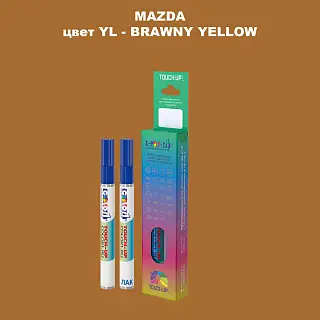 Карандаш-маркер с краской MAZDA, цвет YL - BRAWNY YELLOW