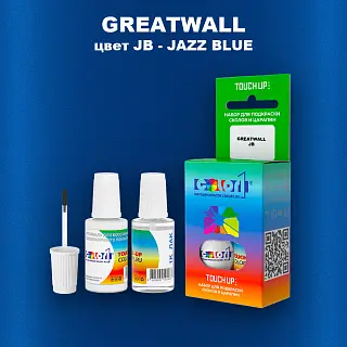 Краска для сколов во флаконе с кисточкой GREATWALL, цвет JB - JAZZ BLUE