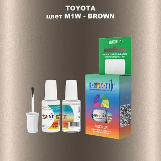 Краска для сколов во флаконе с кисточкой TOYOTA, цвет M1W - BROWN
