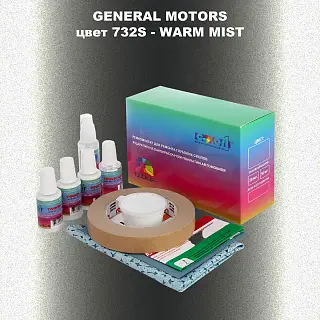 Ремкомплект для ремонта глубоких сколов и царапин GM, цвет 732S - WARMMIST