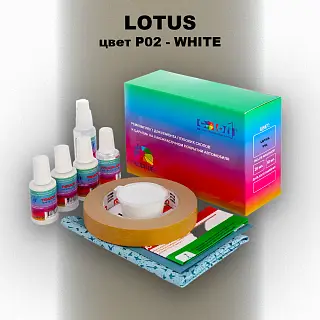 Ремкомплект для ремонта глубоких сколов и царапин LOTUS, цвет P02 - WHITE