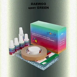Ремкомплект для ремонта глубоких сколов и царапин DAEWOO, цвет GREEN