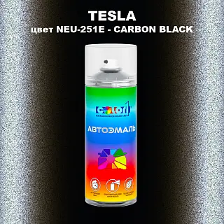 Аэрозольная краска TESLA, цвет NEU-251E - CARBON BLACK
