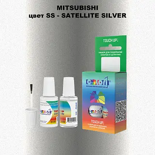 Краска для сколов во флаконе с кисточкой MITSUBISHI, цвет SS - SATELLITE SILVER