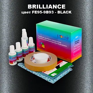 Ремкомплект для ремонта глубоких сколов и царапин BRILLIANCE, цвет FE95-9B93 - BLACK