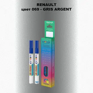 Карандаш-маркер с краской RENAULT, цвет 69 - GRIS ARGENT
