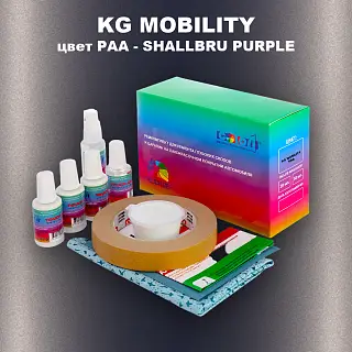 Ремкомплект для ремонта глубоких сколов и царапин KG MOBILITY, цвет PAA - SHALLBRU PURPLE