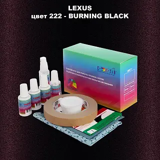 Ремкомплект для ремонта глубоких сколов и царапин LEXUS, цвет 222 - BURNING BLACK