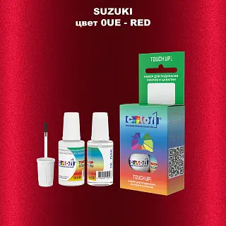 Краска для сколов во флаконе с кисточкой SUZUKI, цвет 0UE - RED