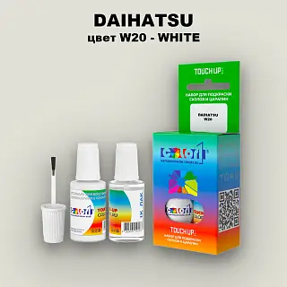Краска для сколов во флаконе с кисточкой DAIHATSU, цвет W20 - WHITE
