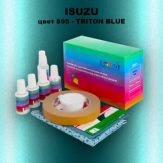Ремкомплект для ремонта глубоких сколов и царапин ISUZU, цвет 895 - TRITON BLUE