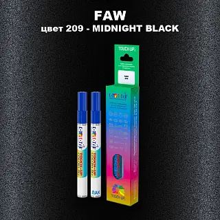 Маркер с краской FAW, цвет 209 - MIDNIGHT BLACK