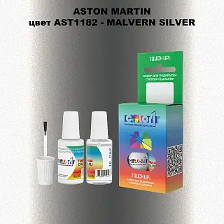 Краска для сколов во флаконе с кисточкой ASTON MARTIN, цвет AST1182 - MALVERN SILVER