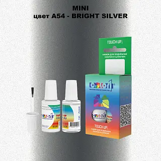 Краска для сколов во флаконе с кисточкой MINI, цвет A54 - BRIGHT SILVER