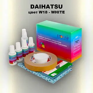 Ремкомплект для ремонта глубоких сколов и царапин DAIHATSU, цвет W18 - WHITE