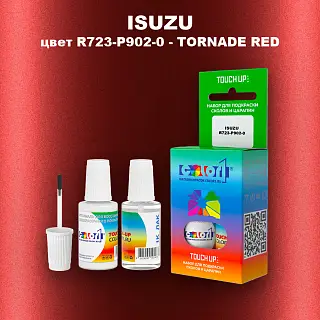 Краска для сколов во флаконе с кисточкой ISUZU, цвет R723-P902-0 - TORNADE RED