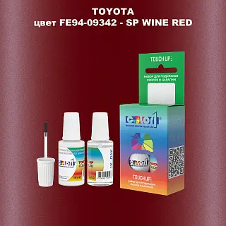 Краска для сколов во флаконе с кисточкой TOYOTA, цвет FE94-09342 - SP WINE RED