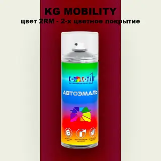 Аэрозольная краска KG MOBILITY, цвет 2RM - 2-х цветное покрытие