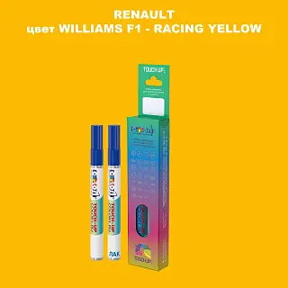 Карандаш-маркер с краской RENAULT, цвет WILLIAMS F1 - RACING YELLOW
