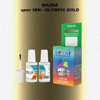 Краска для сколов во флаконе с кисточкой MAZDA, цвет 38N - OLYMPIC GOLD
