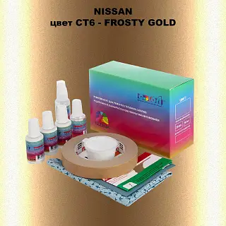 Ремкомплект для ремонта глубоких сколов и царапин NISSAN, цвет CT6 - FROSTY GOLD