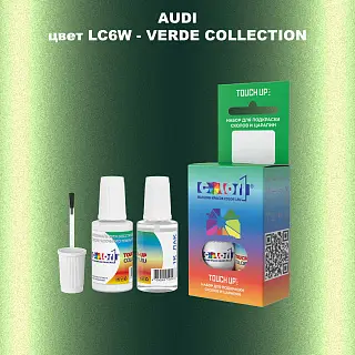 Краска для сколов во флаконе с кисточкой AUDI, цвет LC6W - VERDE COLLECTION