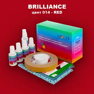Ремкомплект для ремонта глубоких сколов и царапин BRILLIANCE, цвет 014 - RED