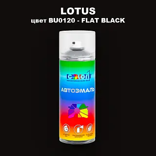Аэрозольная краска LOTUS, цвет BU0120 - FLAT BLACK