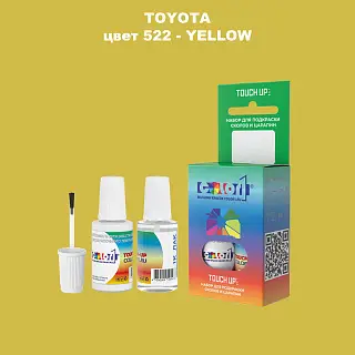 Краска для сколов во флаконе с кисточкой TOYOTA, цвет 522 - YELLOW