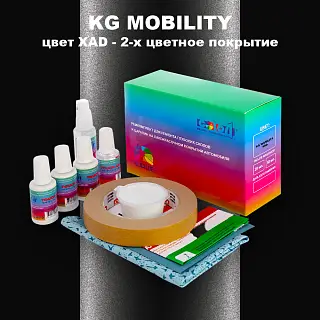 Ремкомплект для ремонта глубоких сколов и царапин KG MOBILITY, цвет XAD - 2-х цветное покрытие