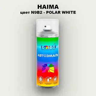 Аэрозольная краска HAIMA, цвет N9B2 - POLAR WHITE