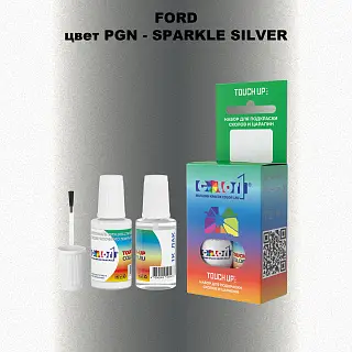 Краска для сколов во флаконе с кисточкой FORD, цвет PGN - SPARKLE SILVER