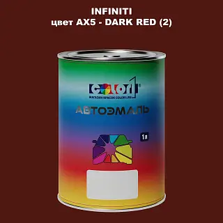Автомобильная краска INFINITI, цвет AX5 - DARK RED (2)