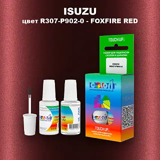 Краска для сколов во флаконе с кисточкой ISUZU, цвет R307-P902-0 - FOXFIRE RED
