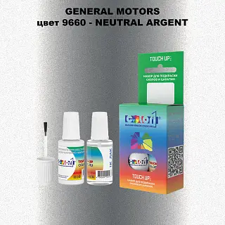 Краска для сколов во флаконе с кисточкой GM, цвет  9660 - NEUTRALARGENT
