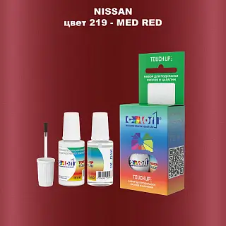 Краска для сколов во флаконе с кисточкой NISSAN, цвет 219 - MED RED