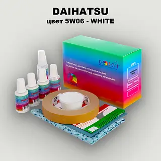 Ремкомплект для ремонта глубоких сколов и царапин DAIHATSU, цвет 5W06 - WHITE