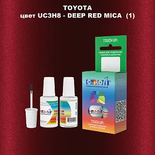 Краска для сколов во флаконе с кисточкой TOYOTA, цвет UC3H8 - DEEP RED MICA (1)