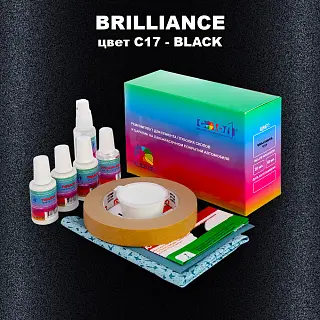 Ремкомплект для ремонта глубоких сколов и царапин BRILLIANCE, цвет C17 - BLACK