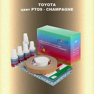 Ремкомплект для ремонта глубоких сколов и царапин TOYOTA, цвет PTO9 - CHAMPAGNE