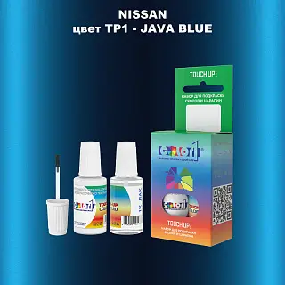 Краска для сколов во флаконе с кисточкой NISSAN, цвет TP1 - JAVA BLUE