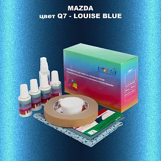 Ремкомплект для ремонта глубоких сколов и царапин MAZDA, цвет Q7 - LOUISE BLUE