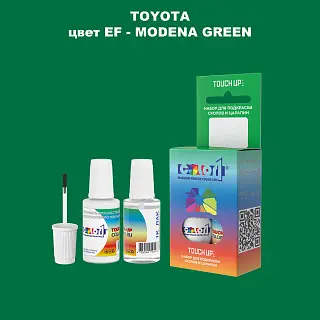 Краска для сколов во флаконе с кисточкой TOYOTA, цвет EF - MODENA GREEN