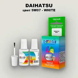 Краска для сколов во флаконе с кисточкой DAIHATSU, цвет 5W07 - WHITE