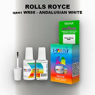Краска для сколов во флаконе с кисточкой ROLLS ROYCE, цвет WR88 - ANDALUSIAN WHITE