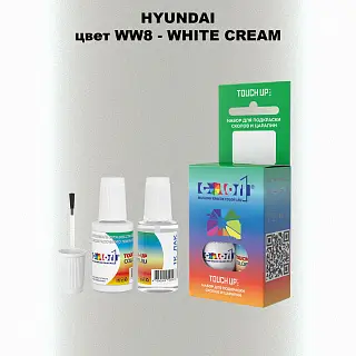 Краска для сколов во флаконе с кисточкой HYUNDAI, цвет  WW8 - WHITE CREAM