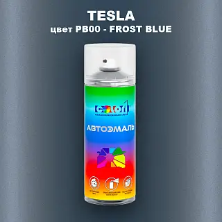 Аэрозольная краска TESLA, цвет PB00 - FROST BLUE